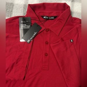 NWT Men’s Travis Mathew Oceanside Polo, Large, Color: Scooter Red
